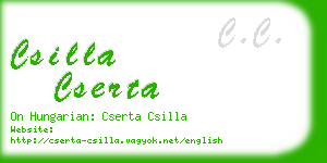 csilla cserta business card